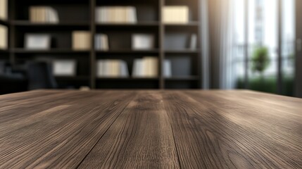 Aufkleber - A premium walnut wood table featuring a textured finish, ideal for elegant interiors and furniture showcases.