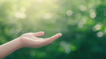 Poster - A close-up, minimalist image of a single hand showcasing simplicity and elegance.