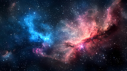 Canvas Print - galactic nebula and twinkling stars forming a celestial mosaic. galactic mosaic skies. illustration
