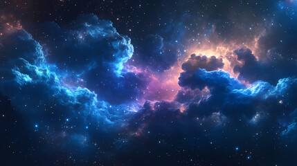 Wall Mural - cosmic tapestry: abstract background with unique and amazing outer space clouds. galactic mosaic ski