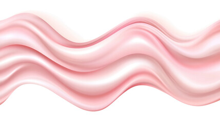 Wall Mural - A pink wave with a white background