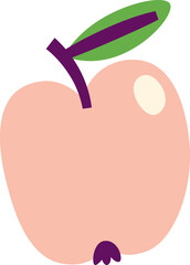 Wall Mural - hand drawn apple