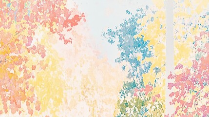 Pastel autumn trees, forest background, nature, design