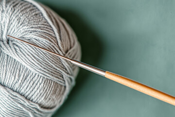 fine yarn needle used for amigurumi emphasizing its shape create craft feeling