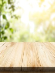 Poster - A blurred image of a classic wooden desk, perfect for interior design or furniture-related projects.