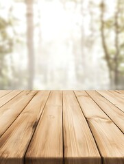 Aufkleber - Classic wooden desk with a blurred white background, showcasing elegant design and craftsmanship.
