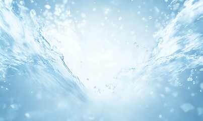 Poster - A stylized illustration of a chaotic water burst, showcasing dynamic movement and vibrant colors.
