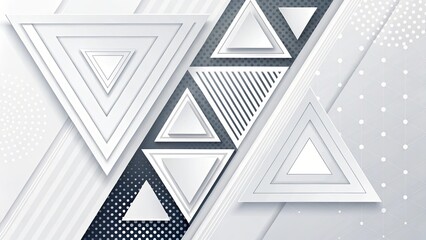 Poster - A white background with black triangles