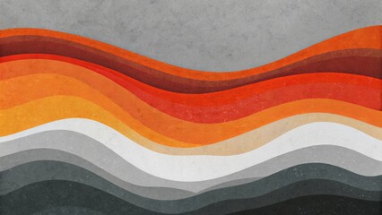 Aufkleber - A gray and orange striped carpet