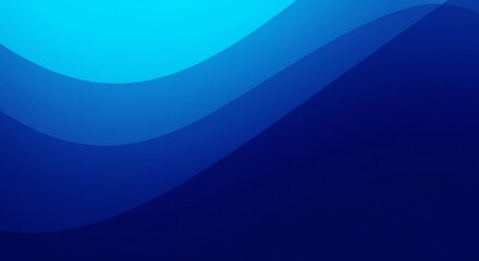 Wall Mural - a modern blue gradient background featuring a subtle wave design, creating a calm and professional a