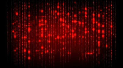 Abstract Red Binary Code Stream Digital Background