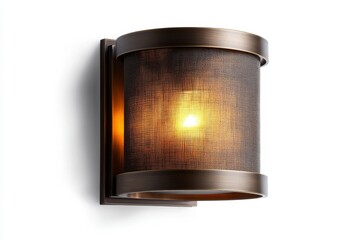 Wall Mural - Illuminated bronze wall sconce, studio shot, light, interior design