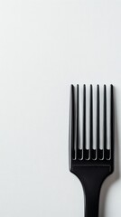 Fototapete - View of a close up black comb with strands of hair showcasing detailed texture for beauty and grooming purposes. Generative AI