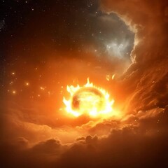 Wall Mural - A majestic cosmic scene