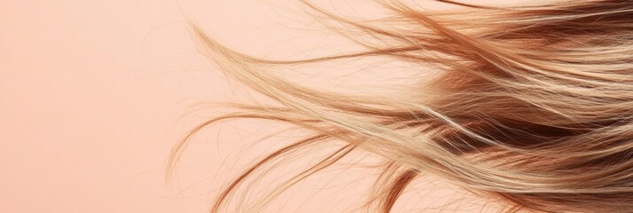 Aufkleber - Close up view of frayed hair tips with split ends showcasing the need for hair care and treatment. Generative AI