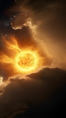 Wall Mural - Vertical video a majestic cosmic scene