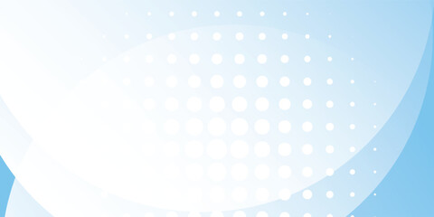 Wall Mural - minimalist banner background pastel colorful blue and white gradations. circle effect style geometri