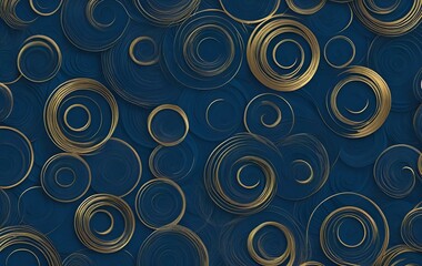 Wall Mural - Blue gold background image, curve, three-dimensional, texture banner