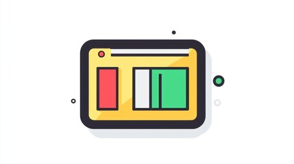 Webpage design, layout, interface, development, colorful blocks, white background, digital illustration, website design