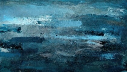 Fototapete - abstract blue texture with dark gradient clouds and soft atmospheric reflections on canvas