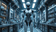 © hwsky - A Futuristic Robot Standing in a High-Tech Laboratory