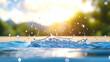 © Arthur Constantine - Water Splash in Sunlight with Nature Background