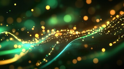 Abstract coding concept with glowing lines and symbols, symbolizing innovation and digital transformation.