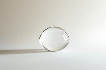 Poster - Simple captivating picture of a smooth clear glass sphere