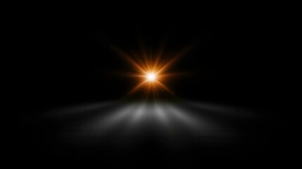 Sticker - Bright Light Emanating from Darkness with Radiant Lens Flare Effect