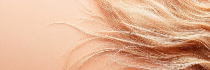 Aufkleber - Frayed hair tips with split ends showing texture and detail against a soft background. Generative AI