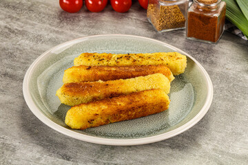 Wall Mural - Crispy breaded mozarella cheese sticks