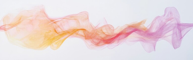Leinwandbilder - Soft pastel strokes create a flowing abstract form, capturing movement and emotion in a delicate interplay of colors