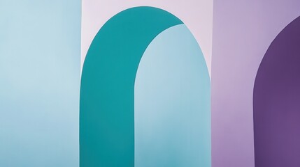 Aufkleber - Minimalist pencil strokes create serene arcs in muted tones portraying a modern artistic expression