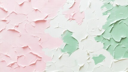 Poster - Minimalist background featuring soft pastel pencil strokes in shades of pink, white, and green for creative inspiration