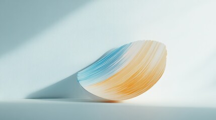 Aufkleber - Bold, curved paper design with soft colors showcases creativity in minimalist art