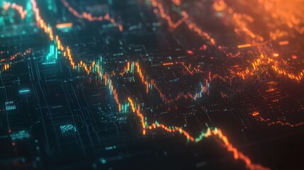 Leinwandbilder - Dynamic blend of encrypted data streams showcasing vibrant patterns and visual complexity in a digital landscape