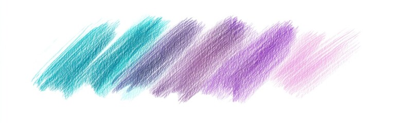 Poster - Delicate pencil strokes softly blend colors on a white background in a calming artistic display