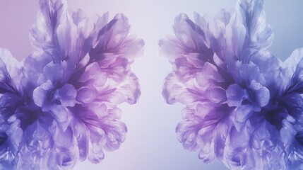 Aufkleber - Lavender floral composition creates a serene atmosphere with soft monochromatic tones and delicate textures