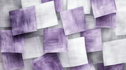 Fototapete - Abstract design featuring pencil strokes in gray and purple tones on a textured background