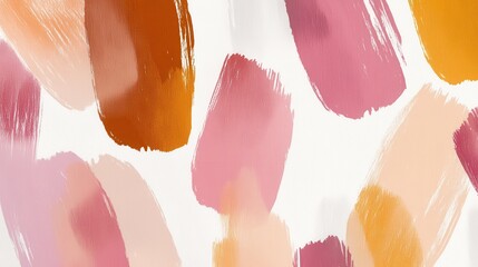 Poster - Soft hues blend in a warm and inviting pencil strokes background full of gentle abstract shapes