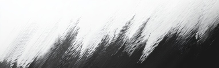 Poster - Pencil strokes create a smooth gradient transition from black to white in an abstract art composition