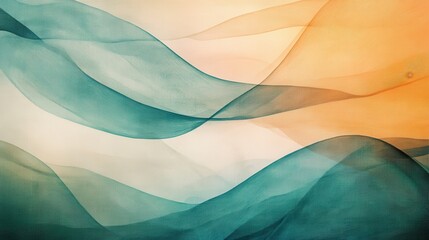 Aufkleber - Soft gradient of abstract pencil strokes blending cool and warm tones in a seamless flow