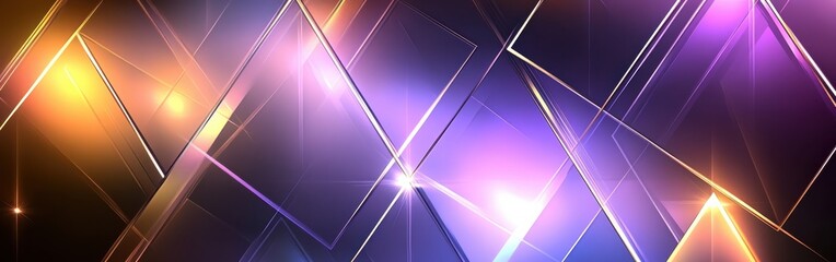 Fototapete - Abstract geometric background featuring vibrant colors and dynamic shapes in a modern design