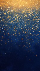 Fototapete - Gradient background transitioning from navy blue to golden with sparkling elements for creative projects