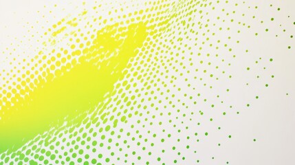 Fototapete - Playful halftone pattern in vibrant neon yellow creating a lively visual effect
