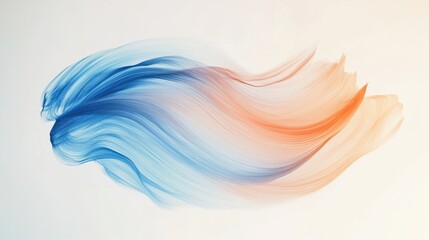 Leinwandbilder - Elegant pencil strokes create a flowing abstract art piece against a clean white background, showcasing dynamic movement and color blend