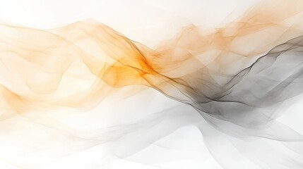 Leinwandbilder - Minimalist abstract composition featuring translucent strokes in muted amber tones showcasing serene movement and subtle depth