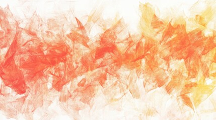Aufkleber - Exploration of dynamic abstract pencil strokes blending warm colors in a subtle artistic composition