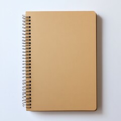 Aufkleber - Spiral notebook with kraft paper cover for notes and sketches in a minimalistic setting