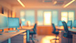 © bhashi - blurred modern office room background, Office Meeting Room Blur, office space